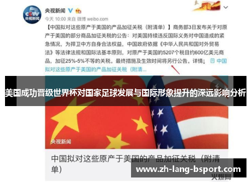 美国成功晋级世界杯对国家足球发展与国际形象提升的深远影响分析 美国成功晋级世界杯对国家足球发展与国际形象提升的深远影响分析